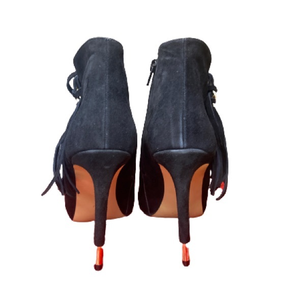 Guess Aziz Fringe Peep Toe Bootie Women - Picture 2 of 6